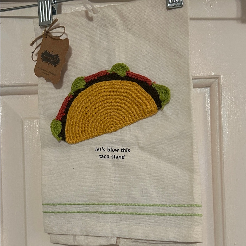 Mud Pie Taco Fiesta Crochet Hand Towel